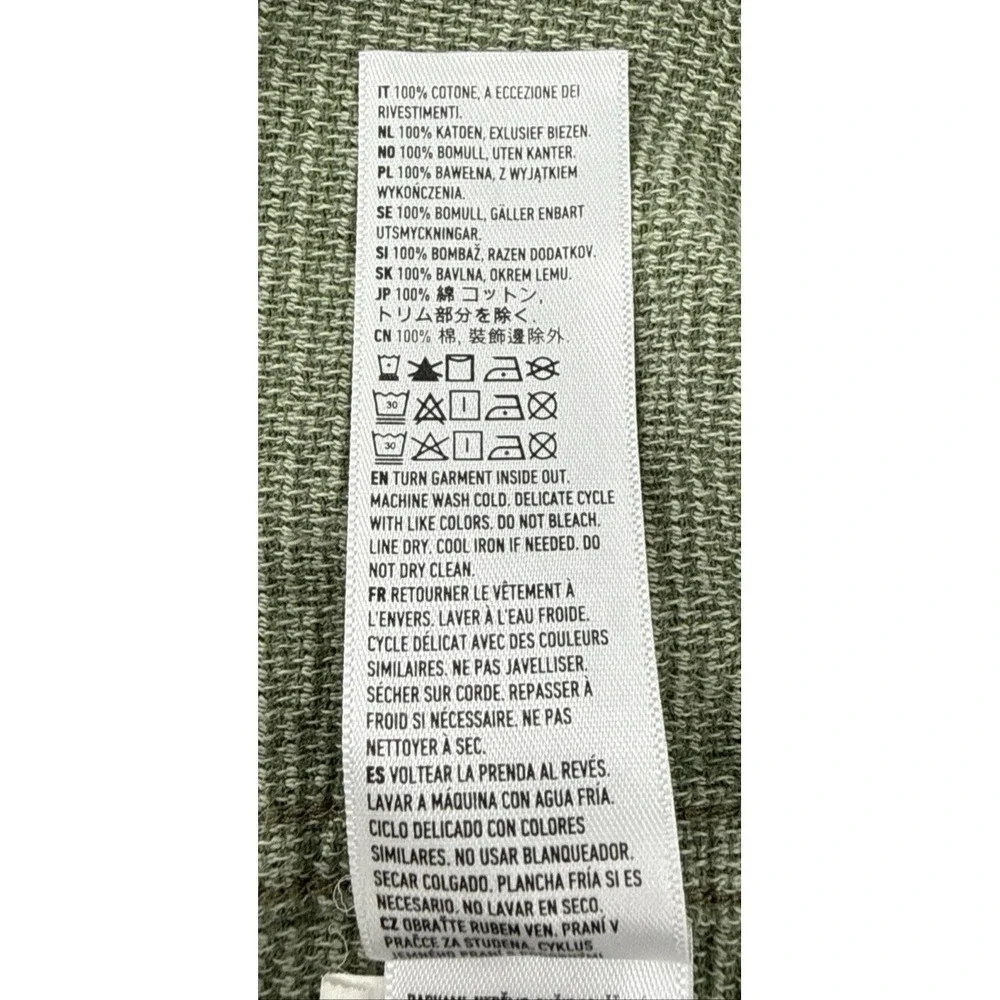 Royal‎ Robbins Shirt Men L Organic Cotton Sage Green Textured Outdoor Travel